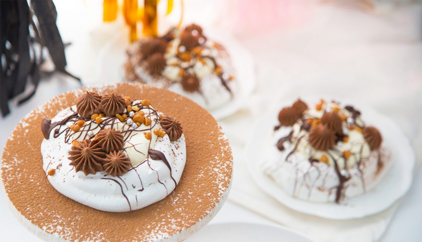 creamy choc espresso meringues