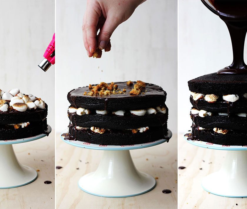 Tutorial: Hot Chocolate with Marshmallows Cake