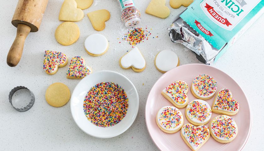 sprinkle fondant biscuits