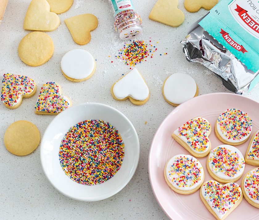 sprinkle fondant biscuits