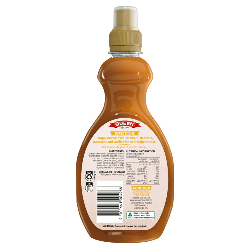 Sugar Free Caramel Dulce De Leche Topping