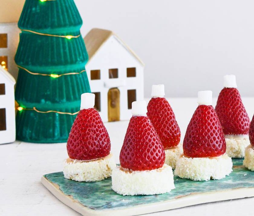 Santa Hat Cookies