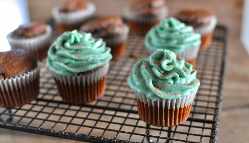 Gluten-Free Chocolate Peppermint Mini Cupcakes