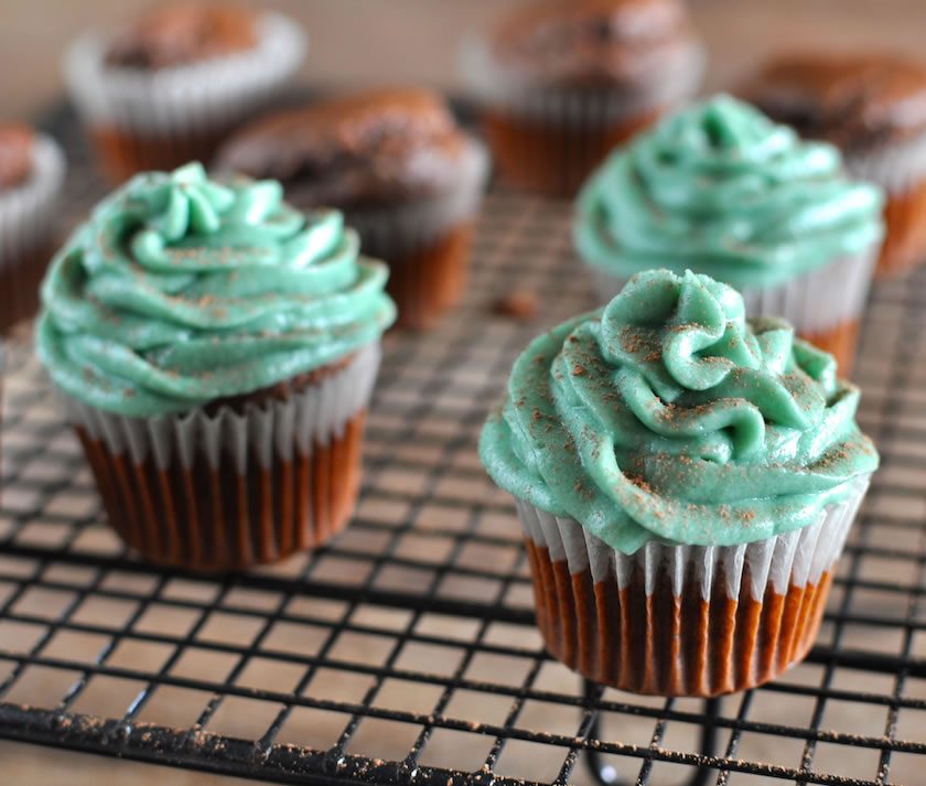 Gluten-Free Chocolate Peppermint Mini Cupcakes