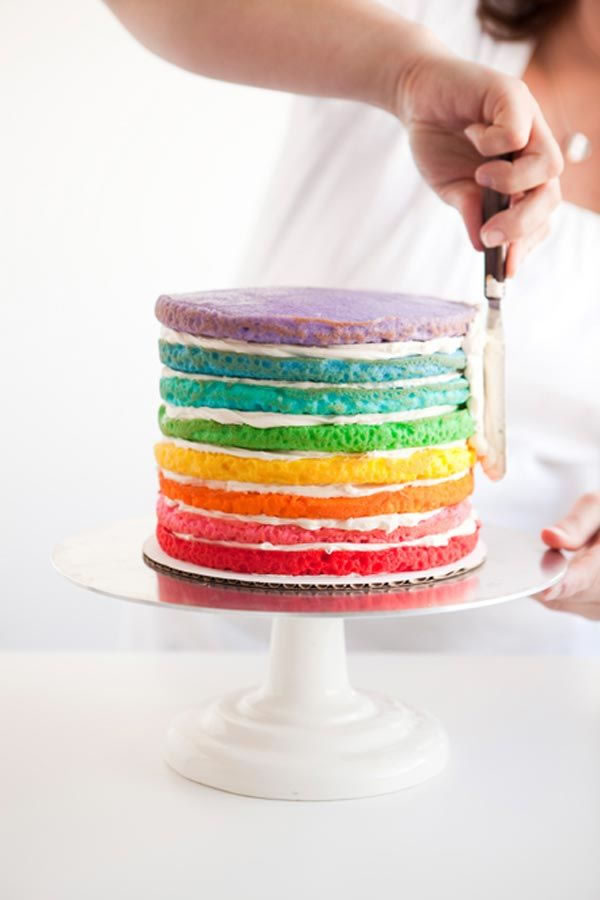 Happy Pushing Rainbow Cake